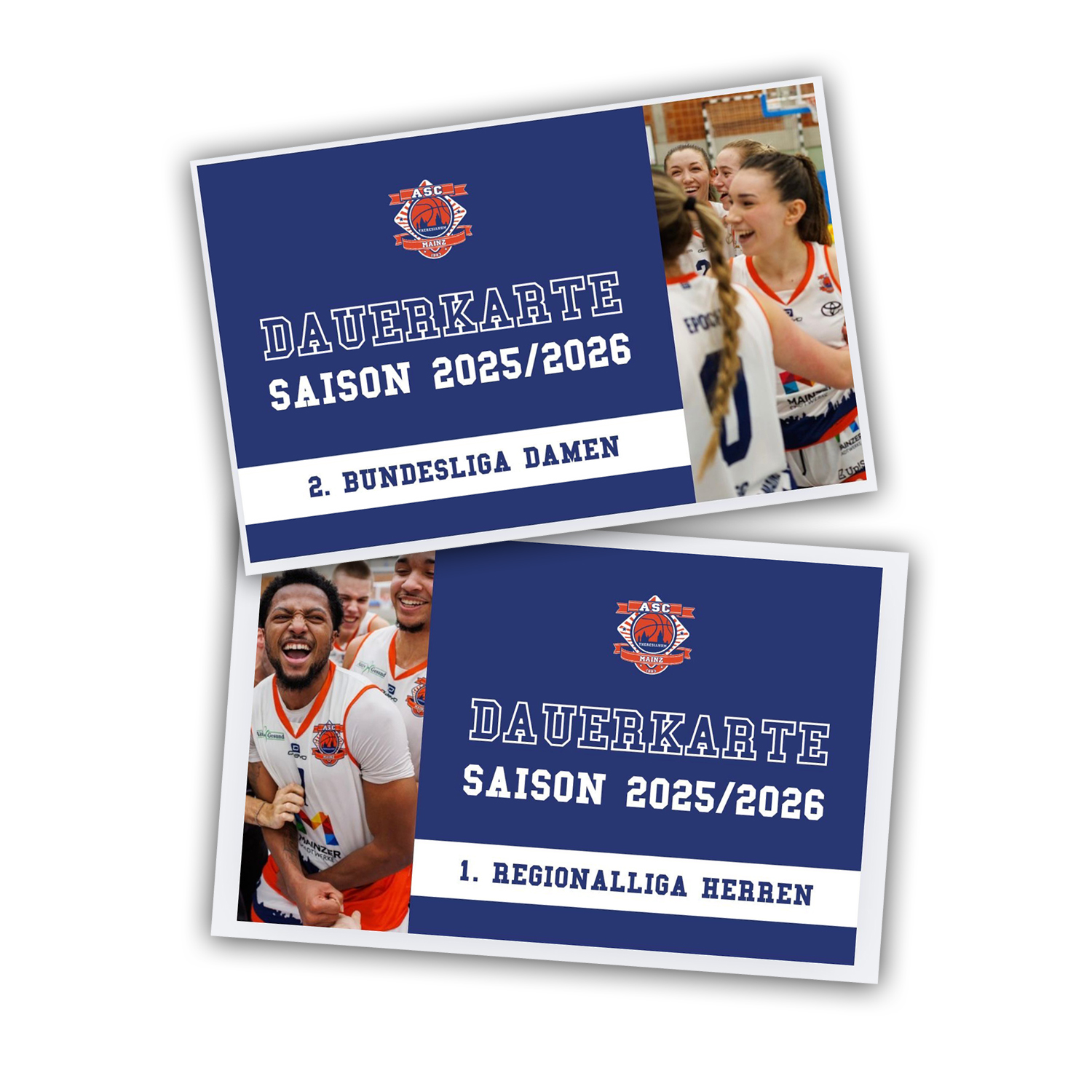 Saisonkarten des ASC Theresianum Mainz für das Damen- und Herrenteam