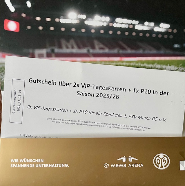 Zwei VIP-Tickets für ein Heimspiel des FSV Mainz 05