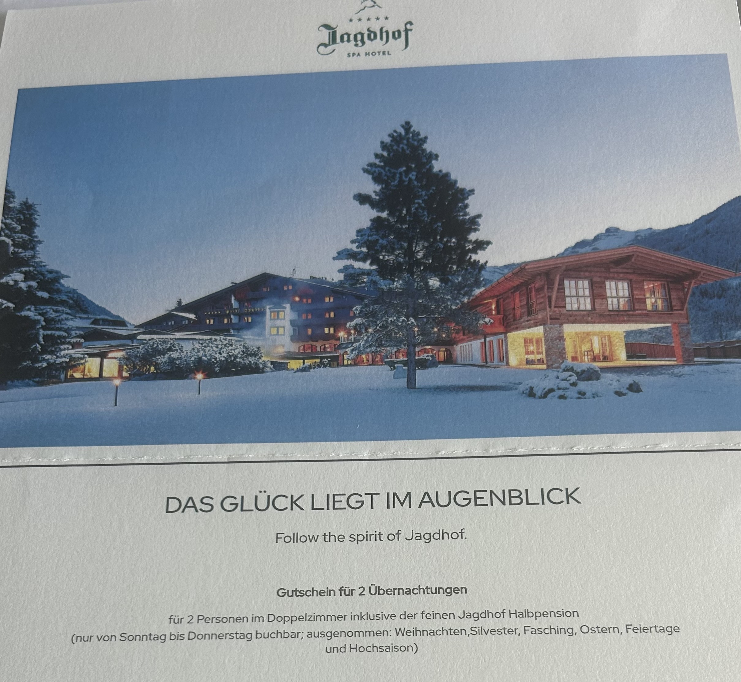 3. Gutschein Jagdhof SPA Hotel Neustift (5 Sterne), 2 Deluxe Übernachtungen für 2 Personen DZ mit reichhaltigem Frühstück
