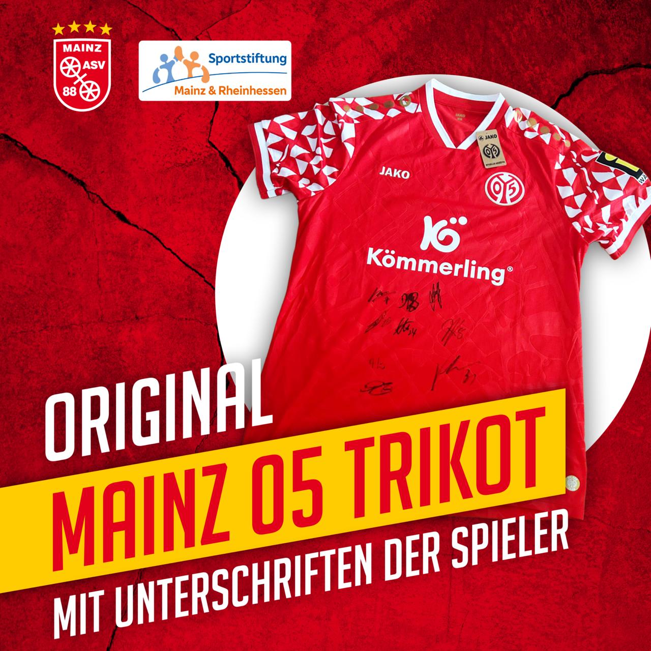 5. Trikot Bundesliga Mainz 05 mit Spieler-Unterschriften